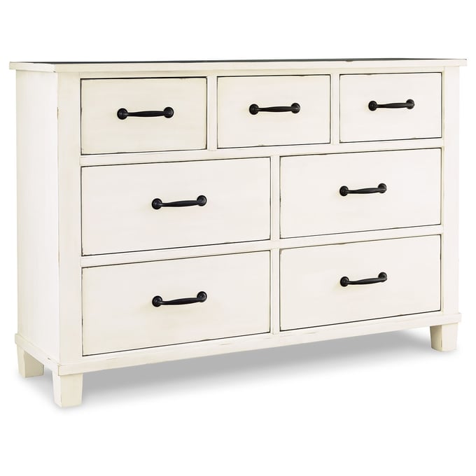 Ashley Furniture Braunter Aged White Dresser B792-31