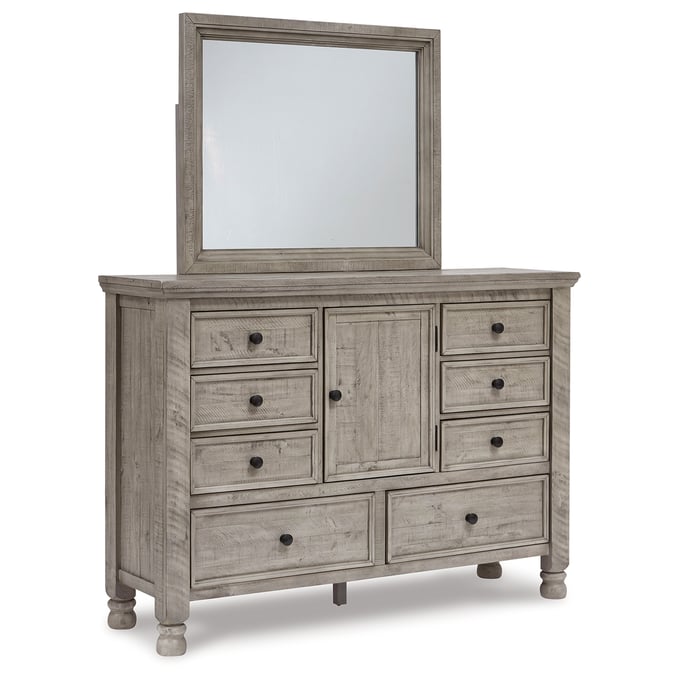 Ashley Furniture Harrastone Gray Dresser And Mirror B816B1