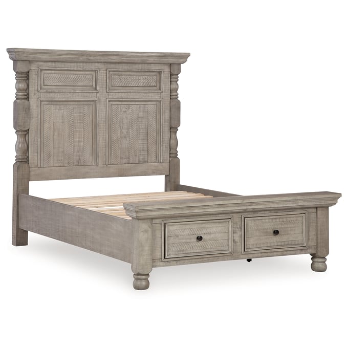 Ashley Furniture Harrastone Gray Queen Panel Bed B816B2