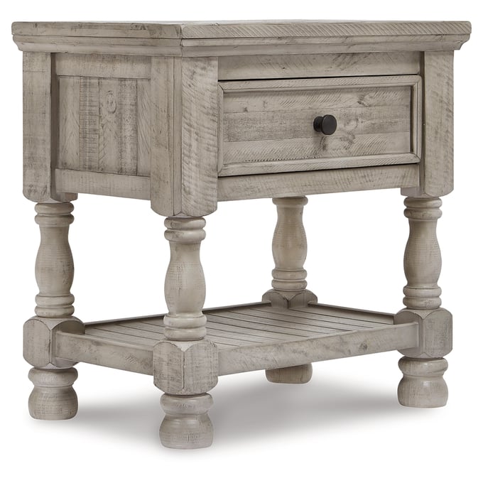 Ashley Furniture Harrastone Gray One Drawer Night Stand B816-91