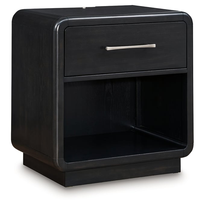 Ashley Furniture Rowanbeck Black One Drawer Night Stand B821-91