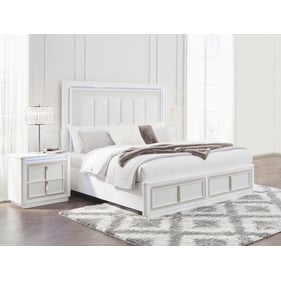 Ashley Furniture Chalanna White 2pc Bedroom Set With King Panel Bed