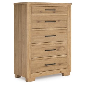 Ashley Furniture Galliden Light Brown Five Drawer Chest