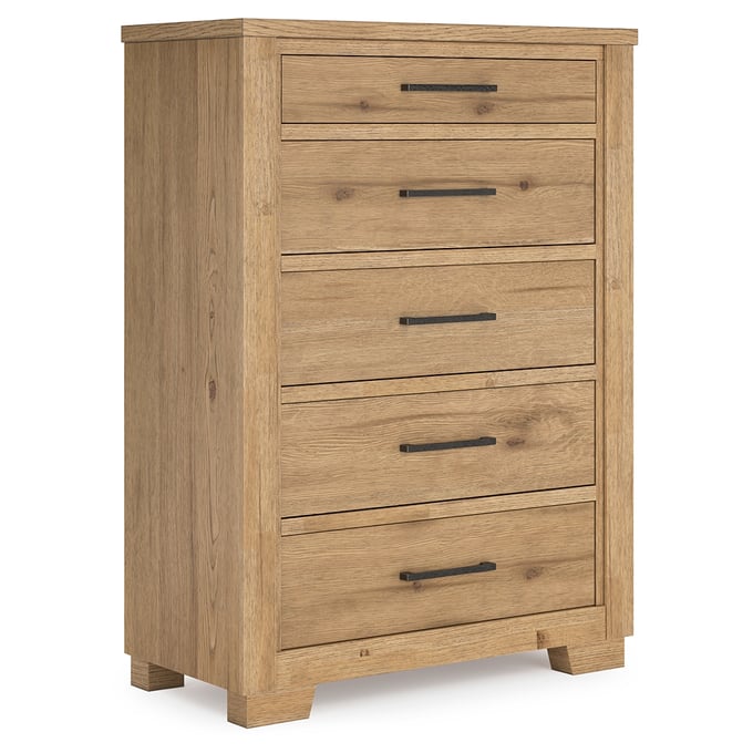 Ashley Furniture Galliden Light Brown Five Drawer Chest B841-46