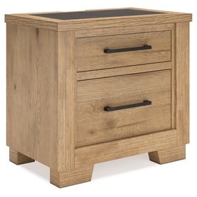 Ashley Furniture Galliden Light Brown Two Drawer Night Stand