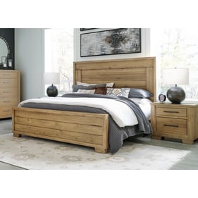 Ashley Furniture Galliden Light Brown 2pc Bedroom Set With King Panel Bed