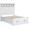 Queen Panel Storage Bed