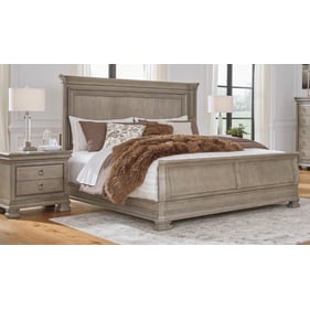 Ashley Furniture Lexorne Gray 4pc Bedroom Set With Cal King Sleigh Bed