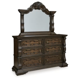 Ashley Furniture Maylee Dark Brown Dresser And Mirror