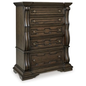 Ashley Furniture Maylee Dark Brown Five Drawer Chest