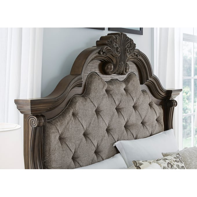 Ashley Furniture Maylee Dark Brown Queen Upholstered Panel Headboard B947-57