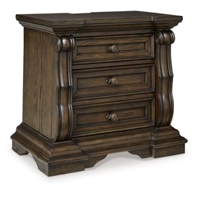 Ashley Furniture Maylee Dark Brown Three Drawer Night Stand