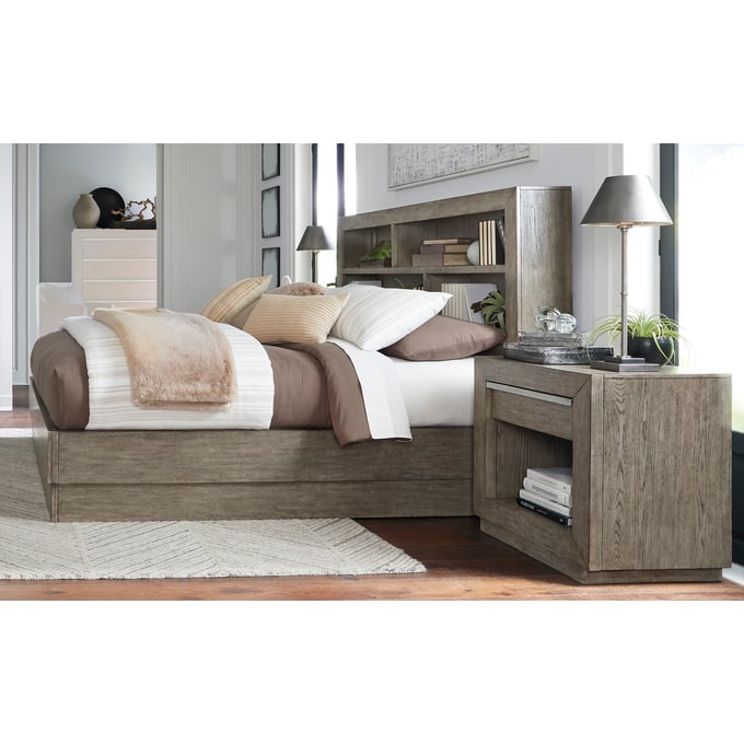 Ashley Furniture Anibecca Weathered Gray 2pc Bedroom Set With Queen Bookcase Bed B970-BR-S7