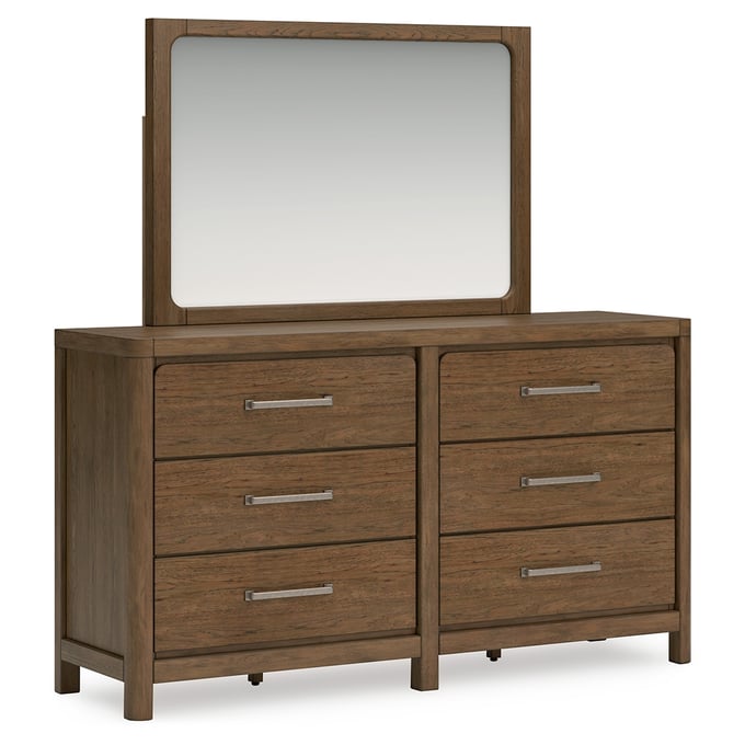 Ashley Furniture Cabalynn Light Brown Dresser And Mirror B974B1