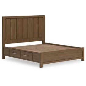 Ashley Furniture Cabalynn Light Brown Cal King Panel Bed With Storage