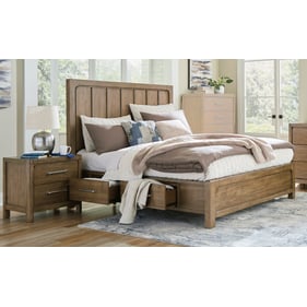 Ashley Furniture Cabalynn Light Brown 2pc Bedroom Set With Queen Storage Be...