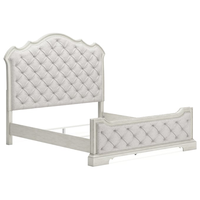 Ashley Furniture Arlendyne Antique White King Upholstered Bed B980B4