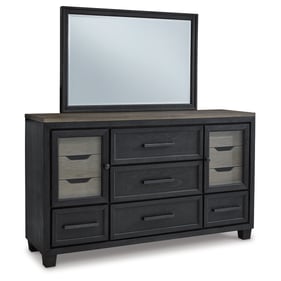 Ashley Furniture Foyland Black Brown Dresser And Mirror