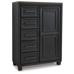 Ashley Furniture Foyland Black Brown Door Chest