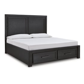 Ashley Furniture Foyland Black Brown Cal King Panel Storage Bed