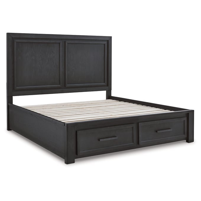 Black queen bed frame ashley deals furniture