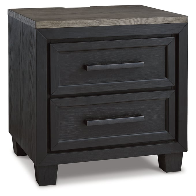 Ashley Furniture Foyland Black Brown Two Drawer Night Stand B989-92