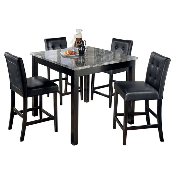 Ashley Furniture Maysville Black 5pc Square Counter Table Set D154-223