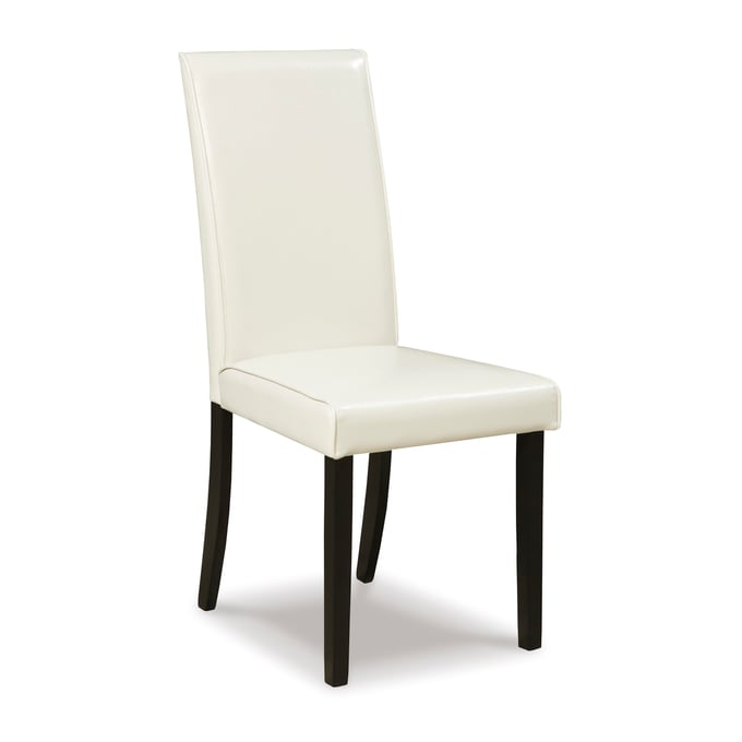 2 Ashley Furniture Kimonte Ivory Upholstered Dining Side Chairs D250-01