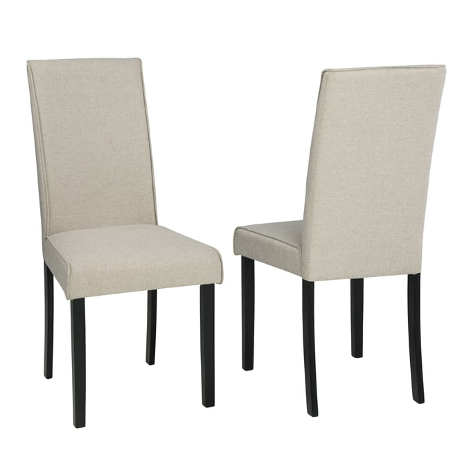 2 Ashley Furniture Kimonte Beige Dining Side Chairs D250-05