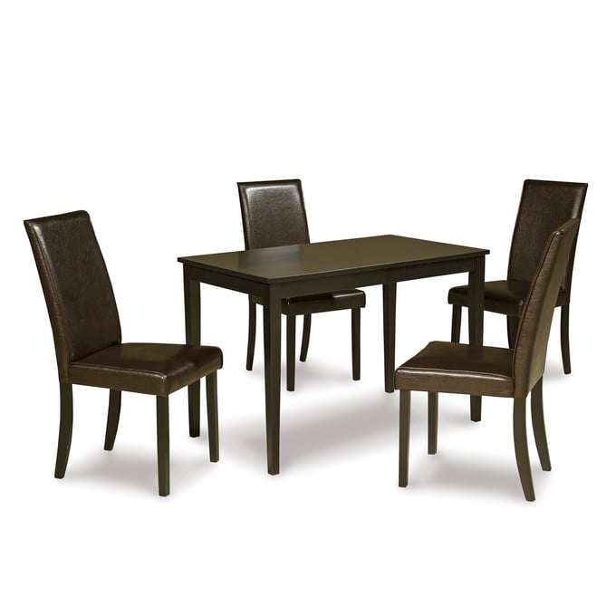 Ashley Furniture Kimonte Dark Brown 5pc Rectangle Dining Room Complete Set D250-DR-RECT-S2