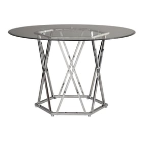 Ashley Furniture Madanere Chrome Round Dining Table