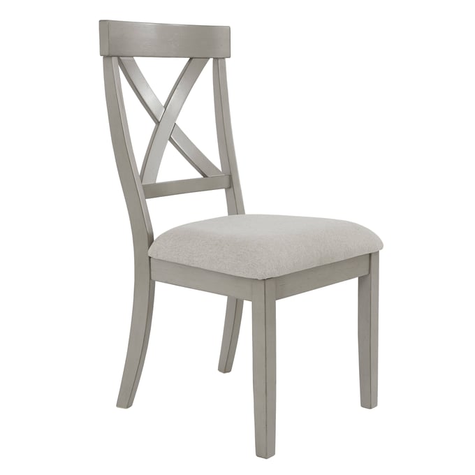 2 Ashley Furniture Parellen Gray Upholstered Dining Side Chairs D291-01