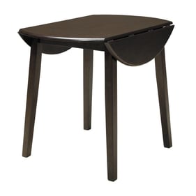 Ashley Furniture Hammis Dark Brown Round Drop Leaf Dining Table