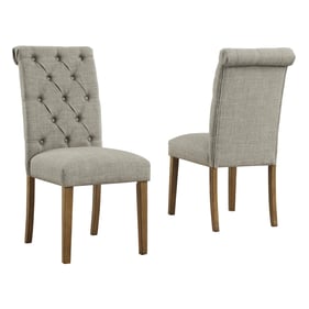 2 Ashley Furniture Harvina Light Gray Dining Side Chairs