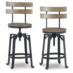 2 Ashley Furniture Lesterton Light Brown Black Swivel Counter Height Stools...