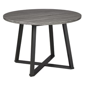 Ashley Furniture Centiar Gray Black Round Dining Table