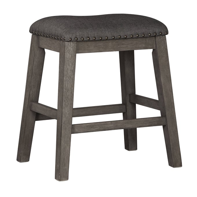 2 Ashley Furniture Caitbrook Dark Gray Upholstered Stools D388-024