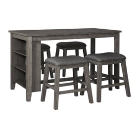 Ashley Furniture Caitbrook Dark Gray 5pc Counter Height Set With Stool