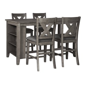 Ashley Furniture Caitbrook Dark Gray 5pc Counter Height Set With Barstool