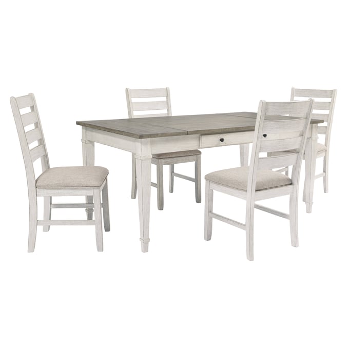 Ashley Furniture Skempton White Light Brown 5pc Dining Room Set D394-DR-S2