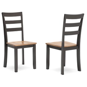 2 Ashley Furniture Gesthaven Natural Brown Dining Side Chairs