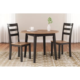 Ashley Furniture Gesthaven Natural Brown 3pc Round Dining Room Set