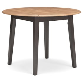 Ashley Furniture Gesthaven Natural Brown Round Drop Leaf Dining Table