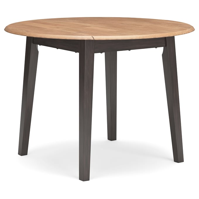 Ashley Furniture Gesthaven Natural Brown Round Drop Leaf Dining Table D396-15