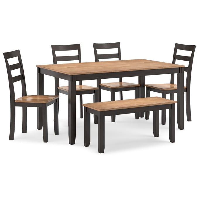 Ashley Furniture Gesthaven Natural Brown 6pc Dining Room Set D396-325