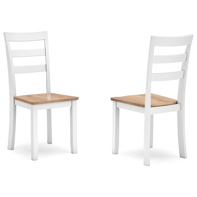 2 Ashley Furniture Gesthaven Natural White Dining Side Chairs D398-01