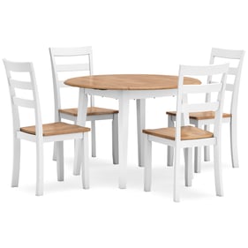 Ashley Furniture Gesthaven Natural White 5pc Round Dining Room Set