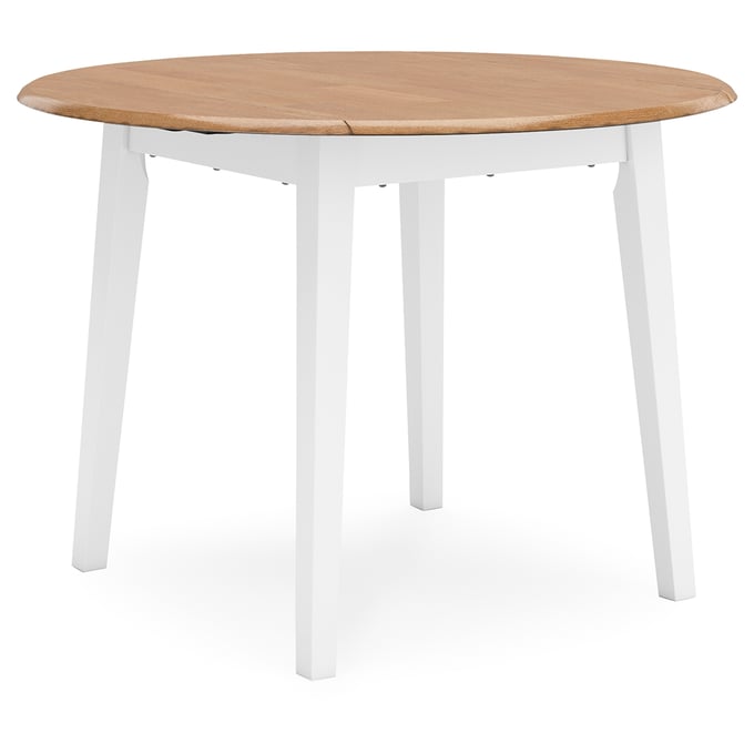 Ashley Furniture Gesthaven Natural White Round Drop Leaf Dining Table D398-15