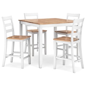 Ashley Furniture Gesthaven Natural White 5pc Counter Set