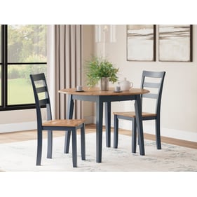 Ashley Furniture Gesthaven Natural Blue 3pc Round Dining Room Set